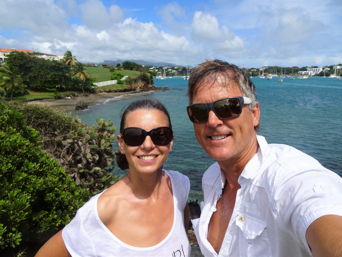 Prickley Bay, with more than 100 yachts anchored, Grenada