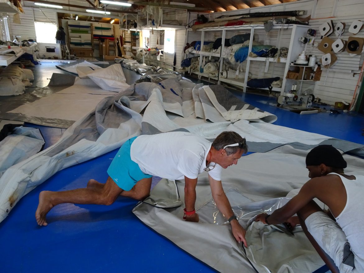 Glen hands bimini for restitching to Turbulence Sail & Canvas loft Glen hands bimini for restitching to Turbulence Sail & Canvas loft