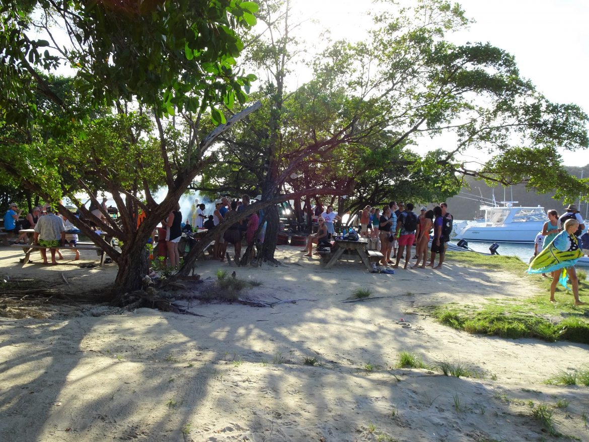 Roger's Barefoot Beach Bar on Hog Island
