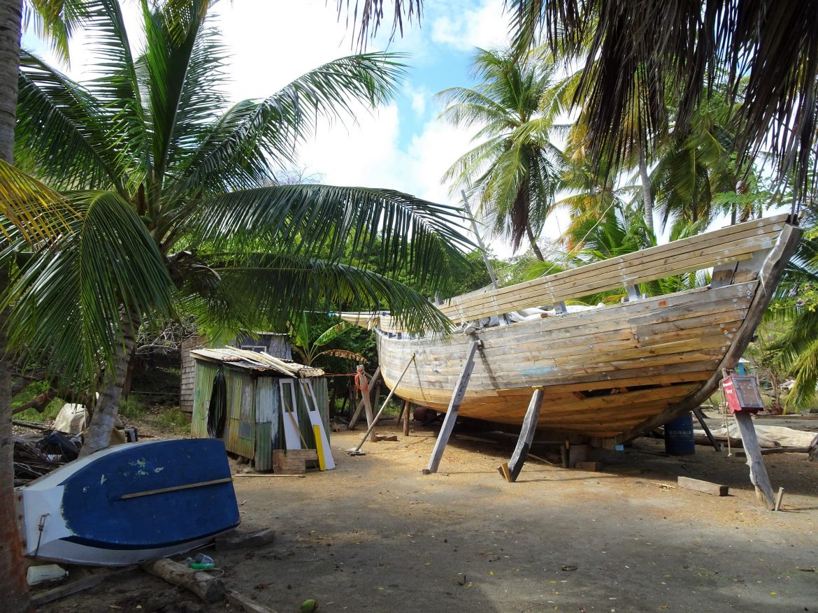 Boatyard in Windward, Carriacou