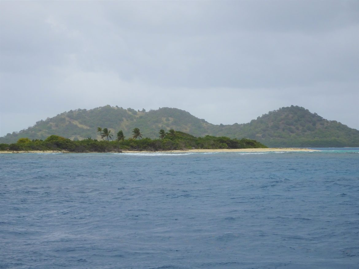 Saline Island on a cloudy, wet day.