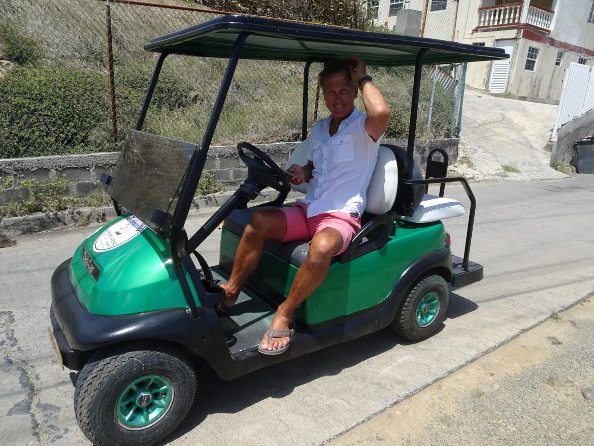 Our mean of transport for the day, Canouan