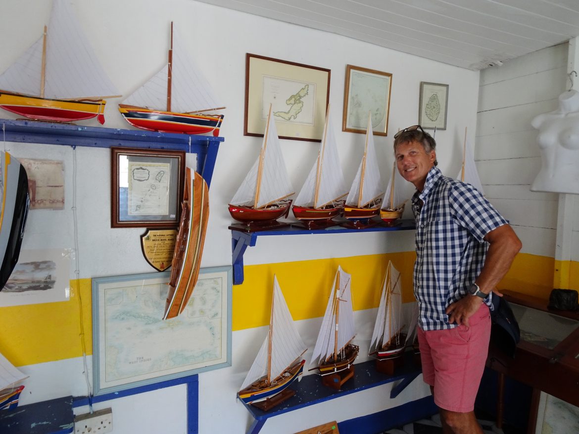 Visiting a model boat shop, Port Elizabeth, Bequia Visiting a model boat shop, Port Elizabeth, Bequia