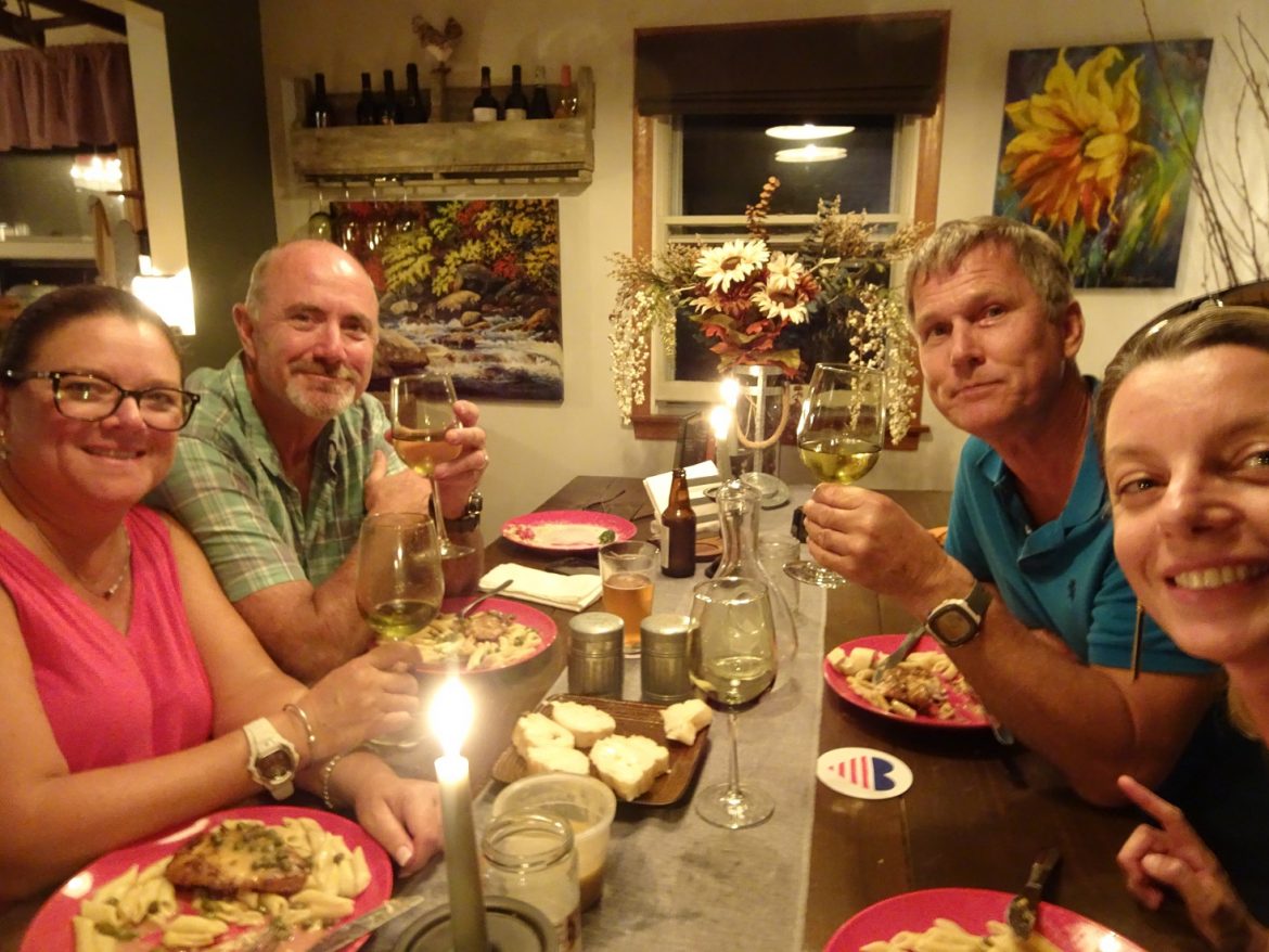 Dinner at our new friends, Brittany & Larry, in Gloucester Massachusetts