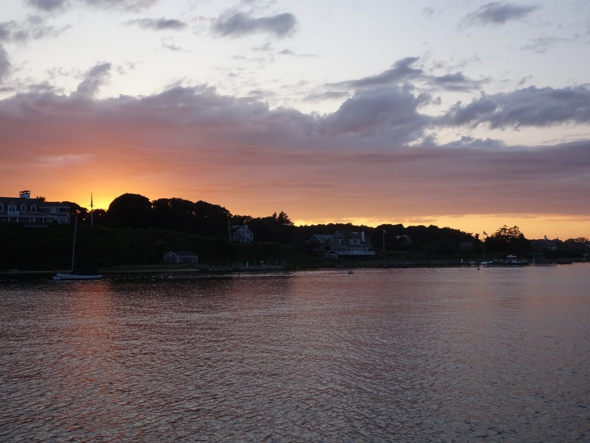 Beautiful sunset over Edgartown Martha's Vineyard