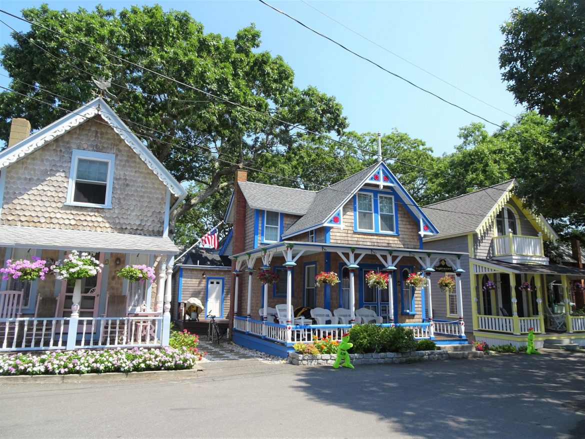 Gingerbread cottages in Oak Bluffs, Martha's Vineyard