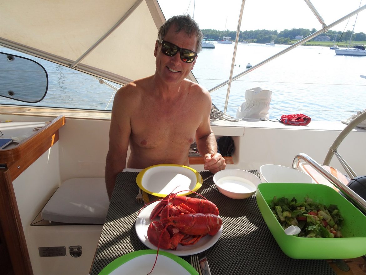 Lobster lunch in Bristol Rhode Island