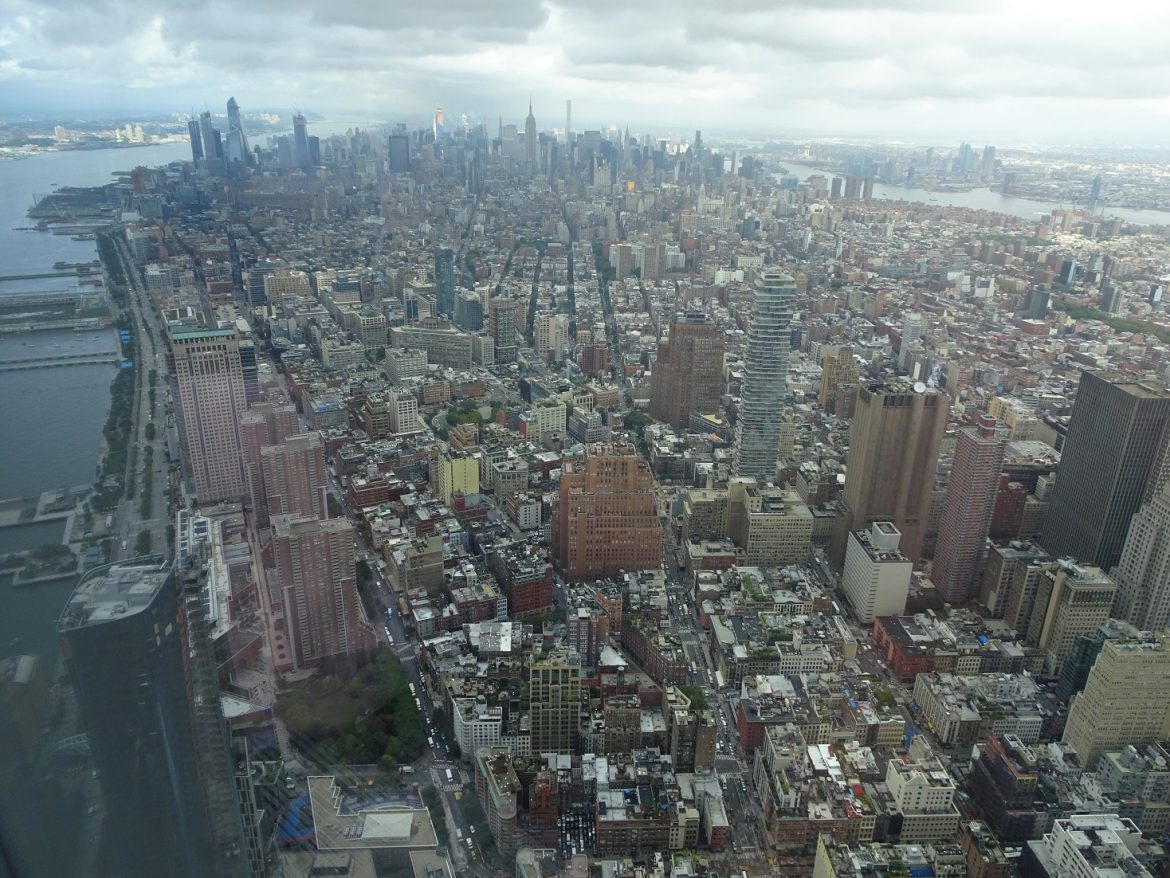 View over Manhattan from One World observation deck View over Manhattan from One World observation deck