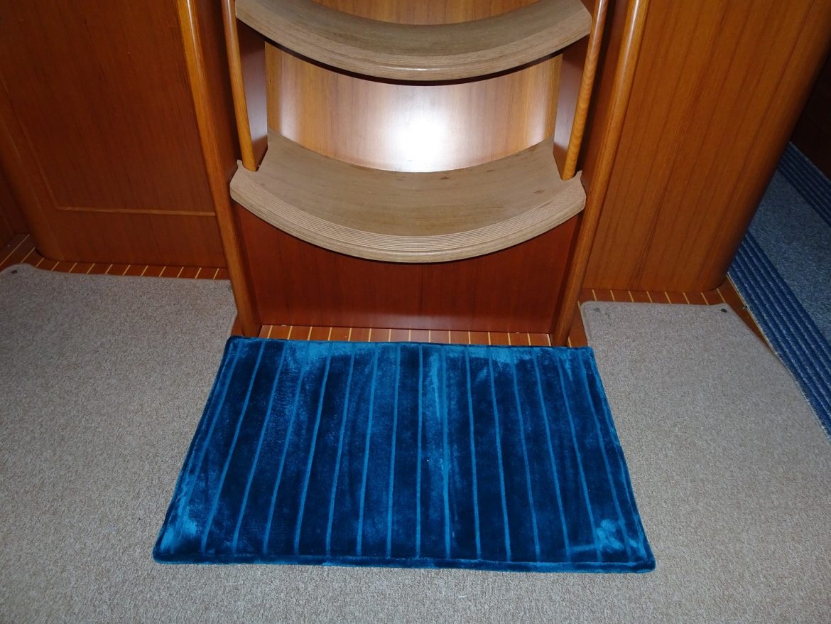 New mat for the the companionway stepsNew mat for the the companionway steps
