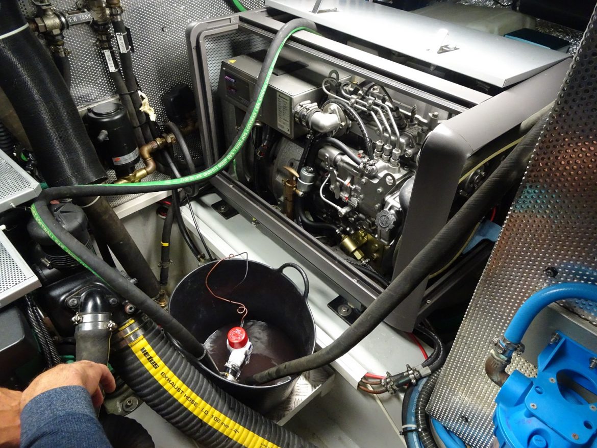 Flushing the generator with anti-calcium solution