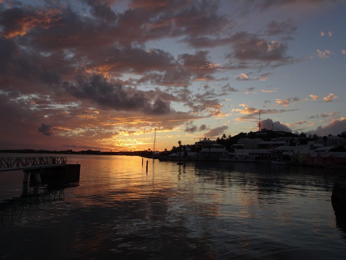 Beautiful sunset view over Bermuda