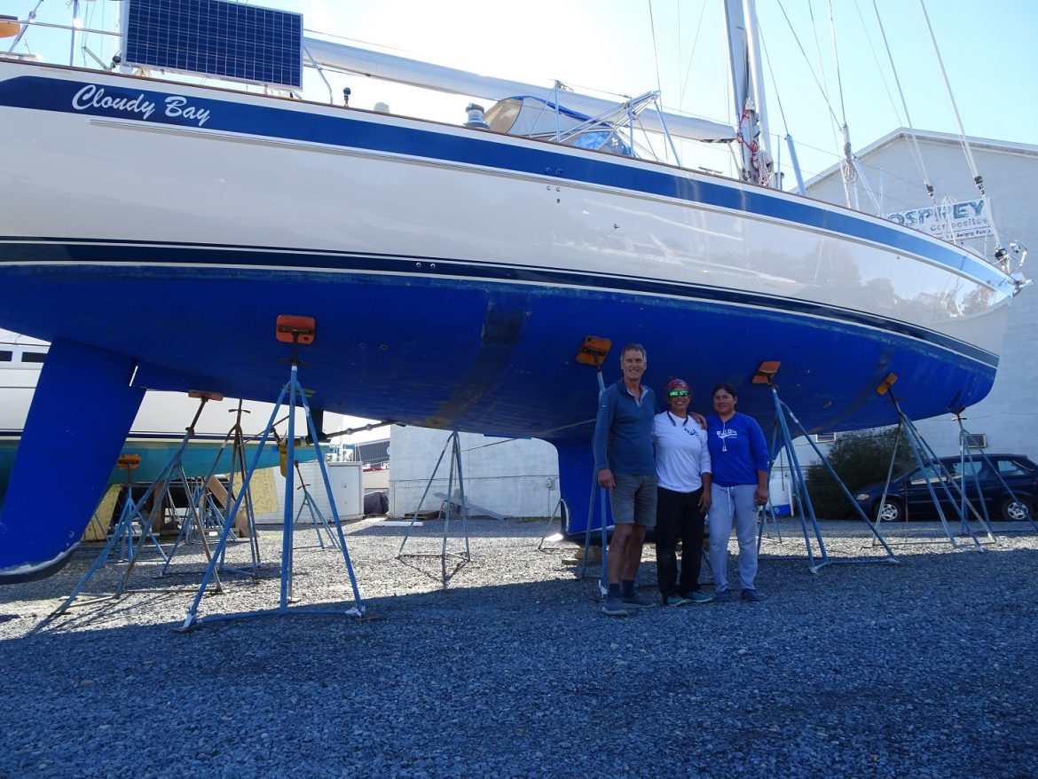 Karen & Nancy (Red Sky) proud of they work, and Glen happy with the result