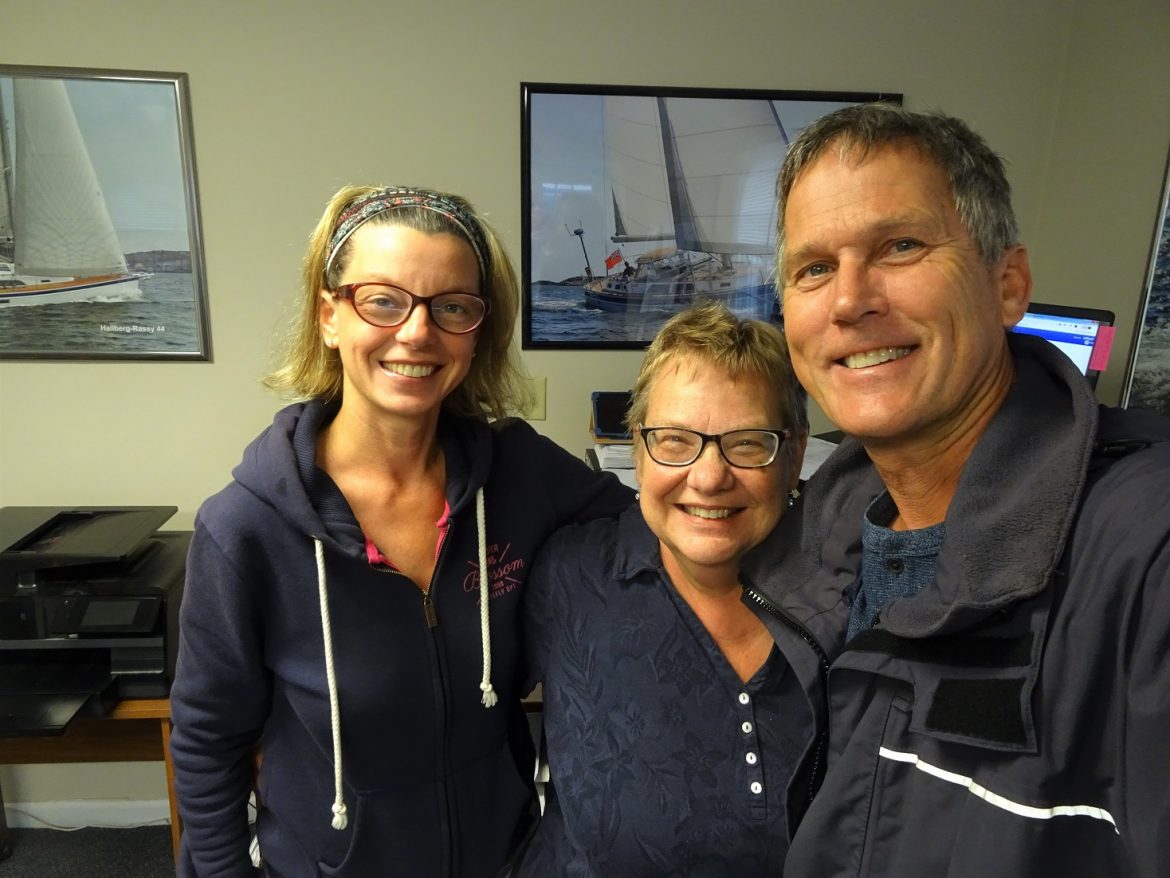 At Free State Yachts, saying good bye to Liz (and to Roger, by proxy) At Free State Yachts, saying good bye to Liz (and to Roger, by proxy)