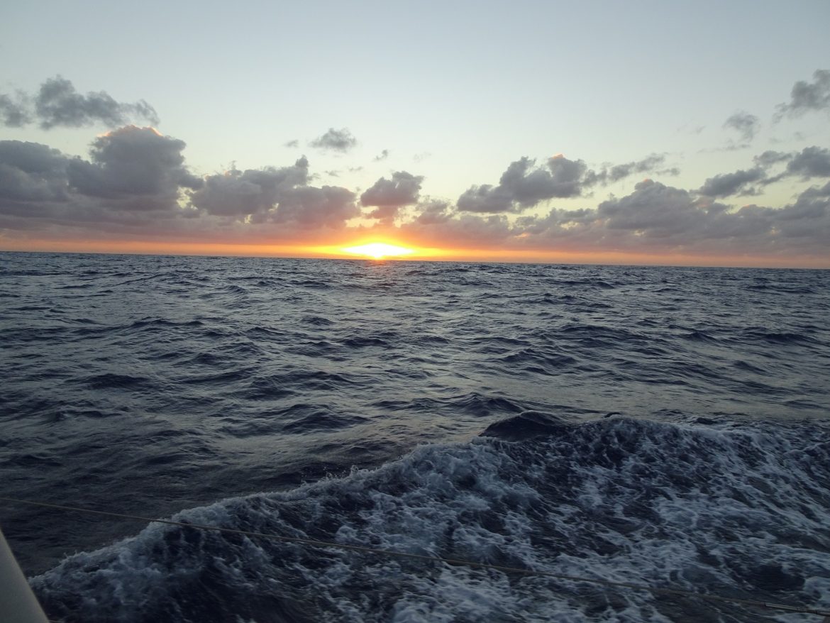 Passage Bermuda to Antigua: today’s sunset Passage Bermuda to Antigua: today's sunset
