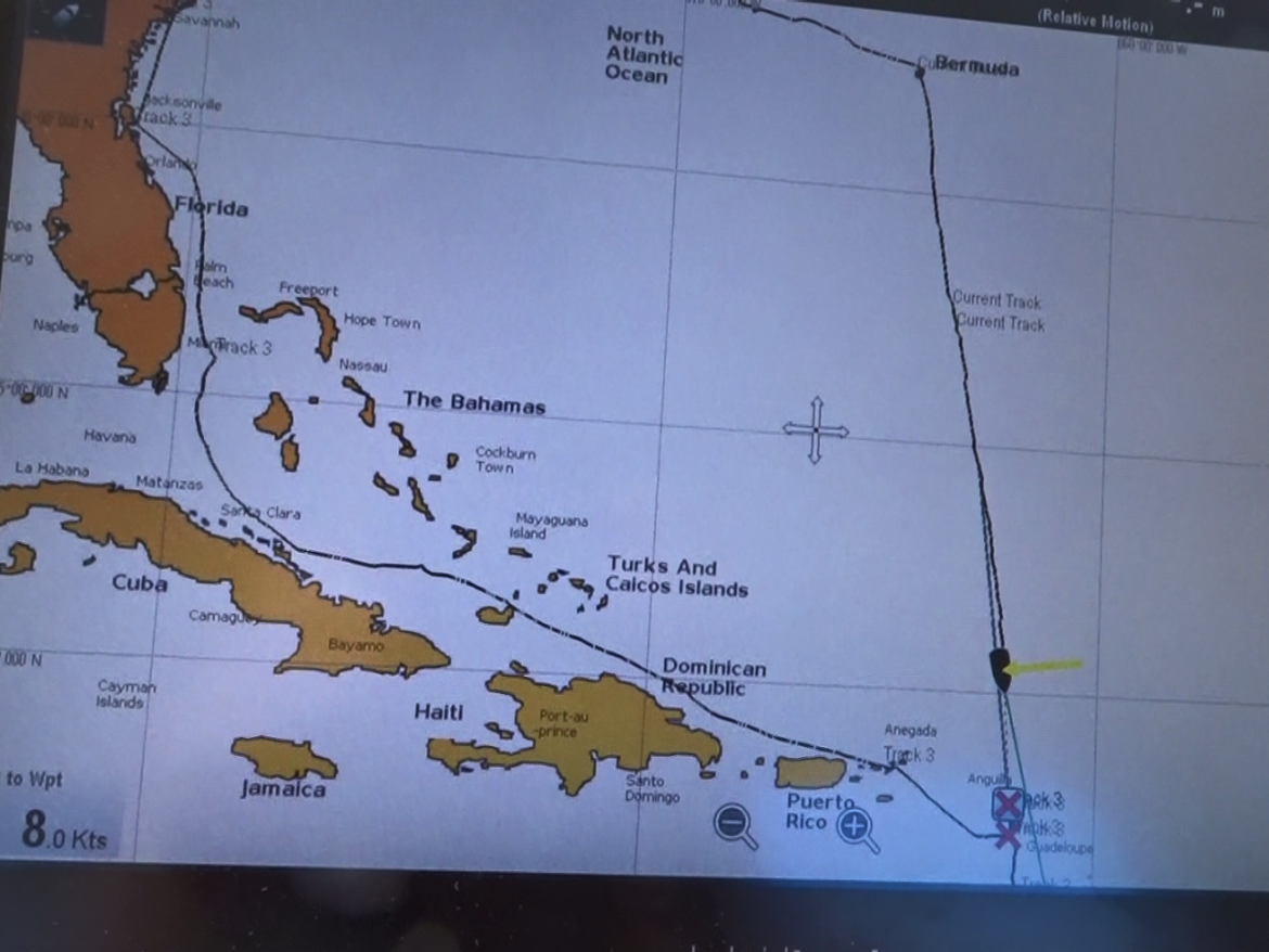 DSC00944xPassage Bermuda to Antigua: track after 96h Passage Bermuda to Antigua: track after 96h