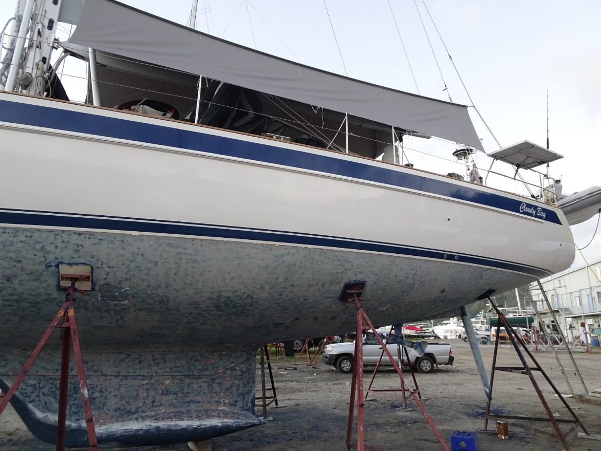 Waterline all cleaned on the port side