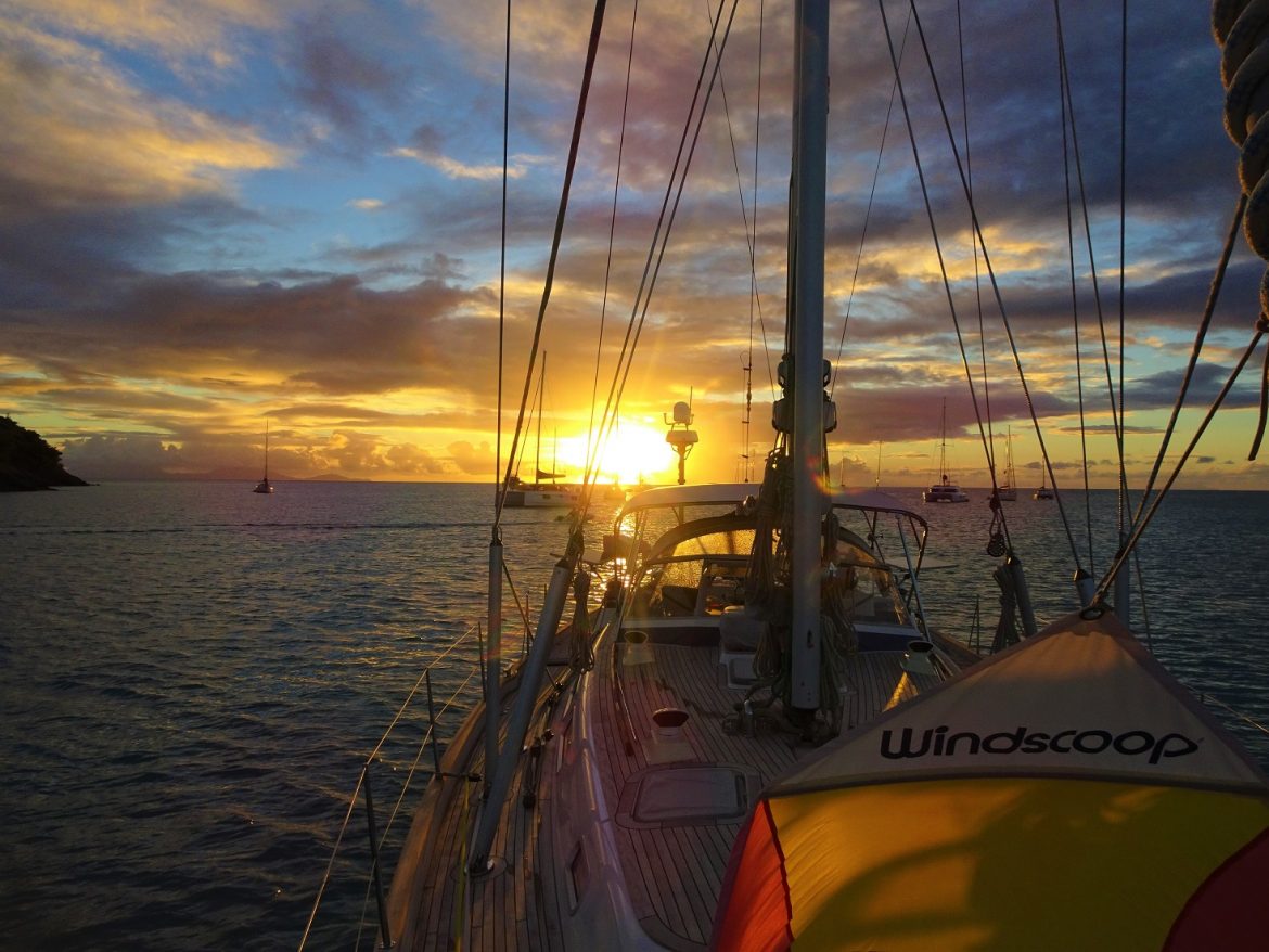 Nice sunset over Jolly Harbour, Antigua Nice sunset over Jolly Harbour, Antigua