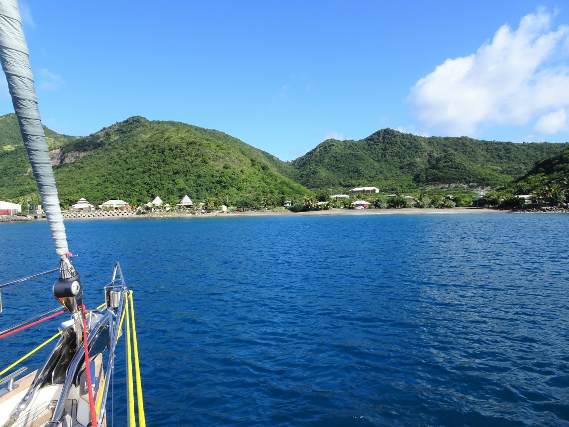 Anchored in Little Bay, Montserrat