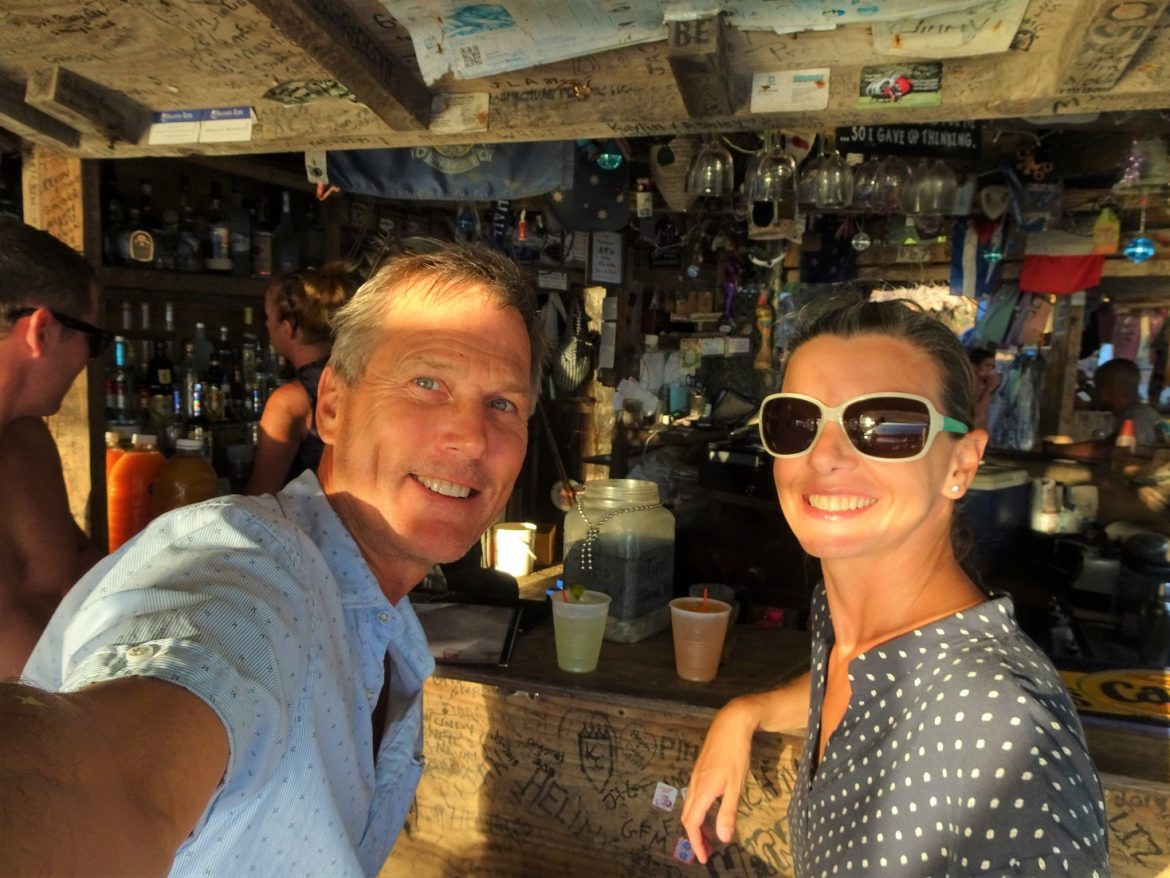 Sunset drinks at Shipwreck Beach Bar, St.Kitts