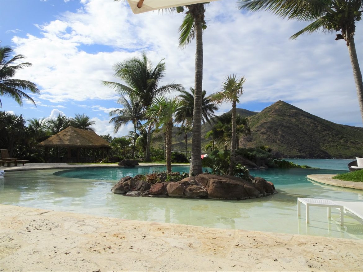 Relaxing at the Pavilion, Christophe Harbour