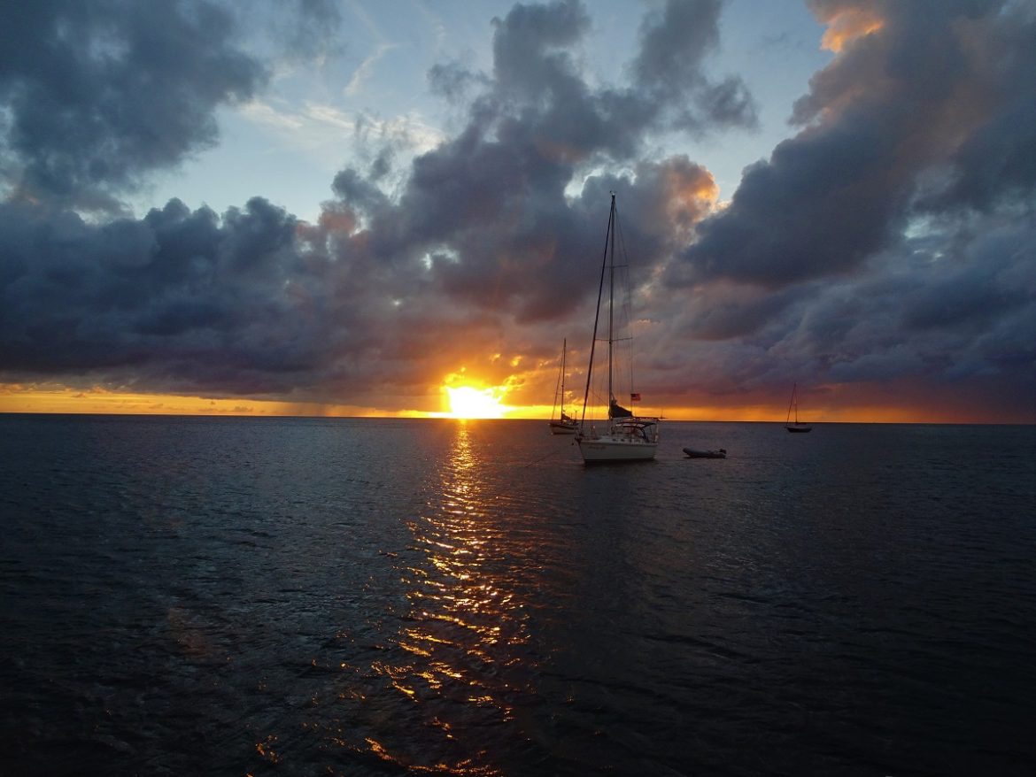 Beautiful sunset in St.Kits