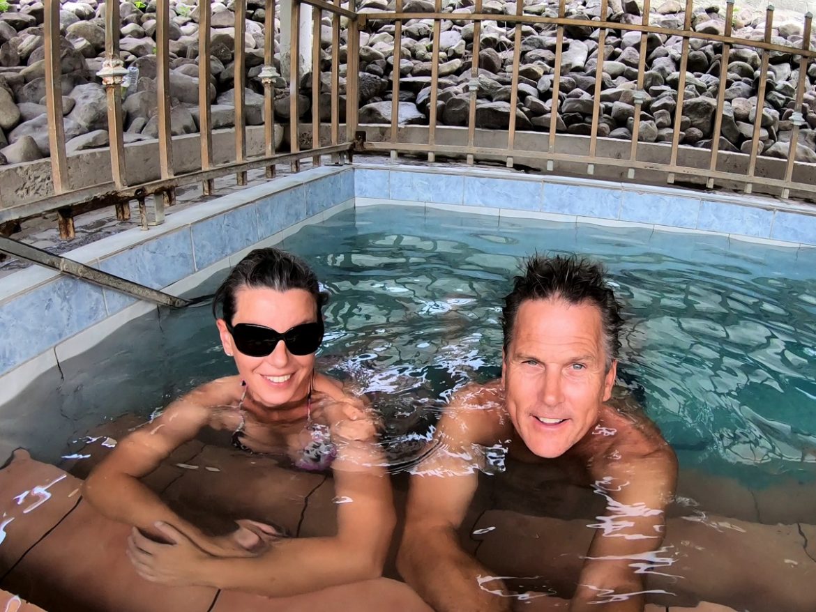Relaxing time at the hot spring bath, Nevis