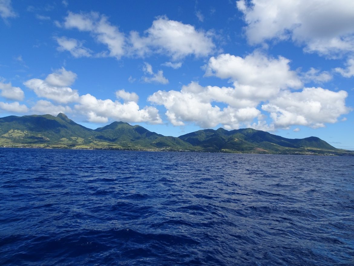 St. Kitts volcano clear of clouds
