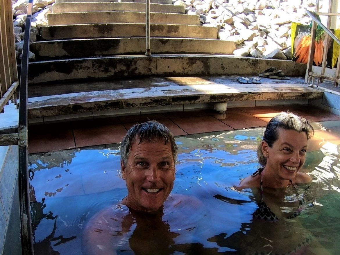 Natural hot spring bath in Charlestown, Nevis
