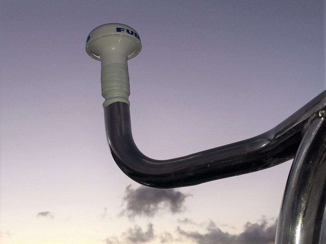 New GPS antenna for AIS, s/v Cloudy Bay, St. Martin New GPS antenna for AIS, s/v Cloudy Bay, St. Martin