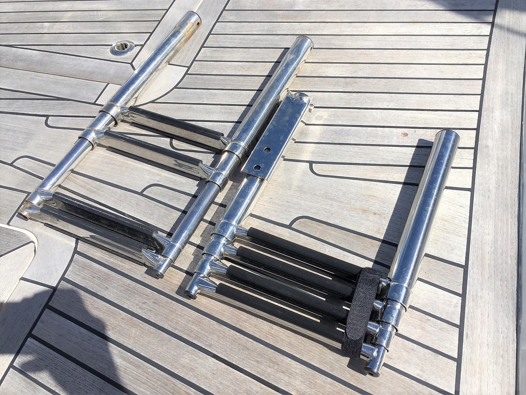 New swim ladder, s/v Cloudy Bay New swim ladder, s/v Cloudy Bay