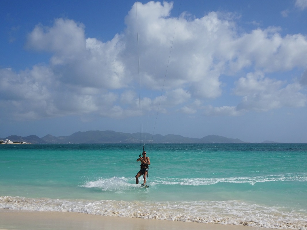 Kite-surfing in Rendezvous Bay Anguilla Kite-surfing in Rendezvous Bay Anguilla