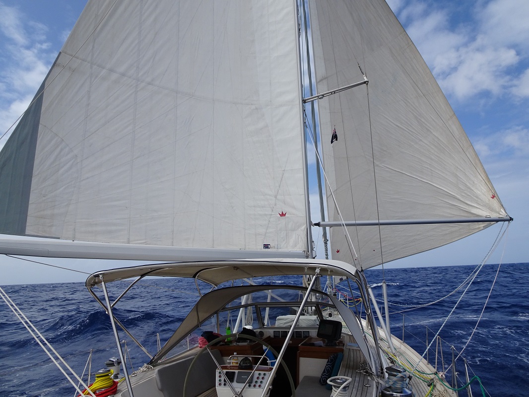Downwind sailing to BVI