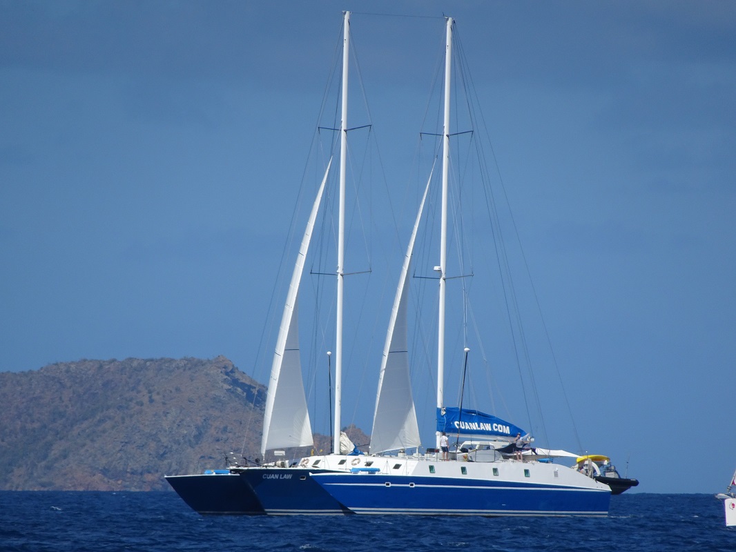 Cuan Law trimaran, Virgin Gorda BVI Cuan Law trimaran, Virgin Gorda BVI
