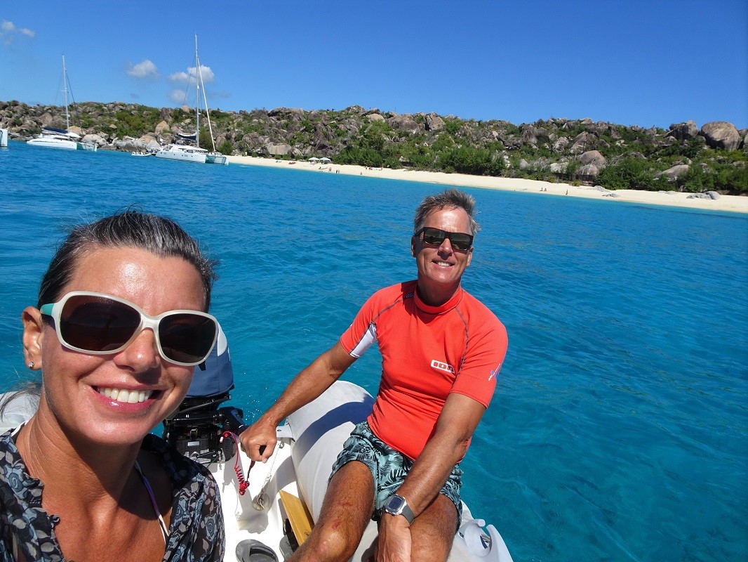Dinghy trip toThe Baths, Virgin Gorda BVI
