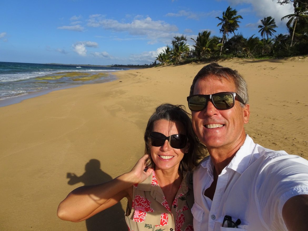 Wild beach on north-east coast of Puerto Rico