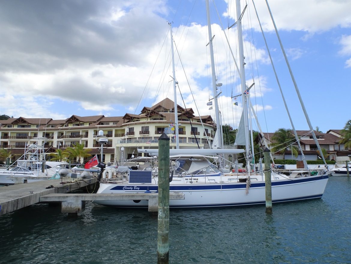 s/v Cloudy Bay in Marina Puerto Bahia, Dominican Republic s/v Cloudy Bay in Marina Puerto Bahia, Dominican Republic