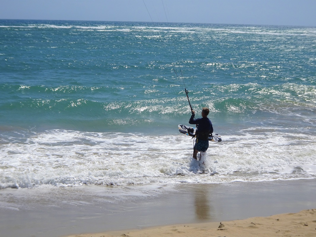 Glen kiting, Kite Beach, Cabarete, Dominican Republic