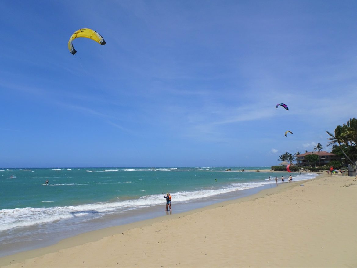 Oana takes kiting lessons, Cabarete, Dominican Republic Oana takes kiting lessons, Cabarete, Dominican Republic