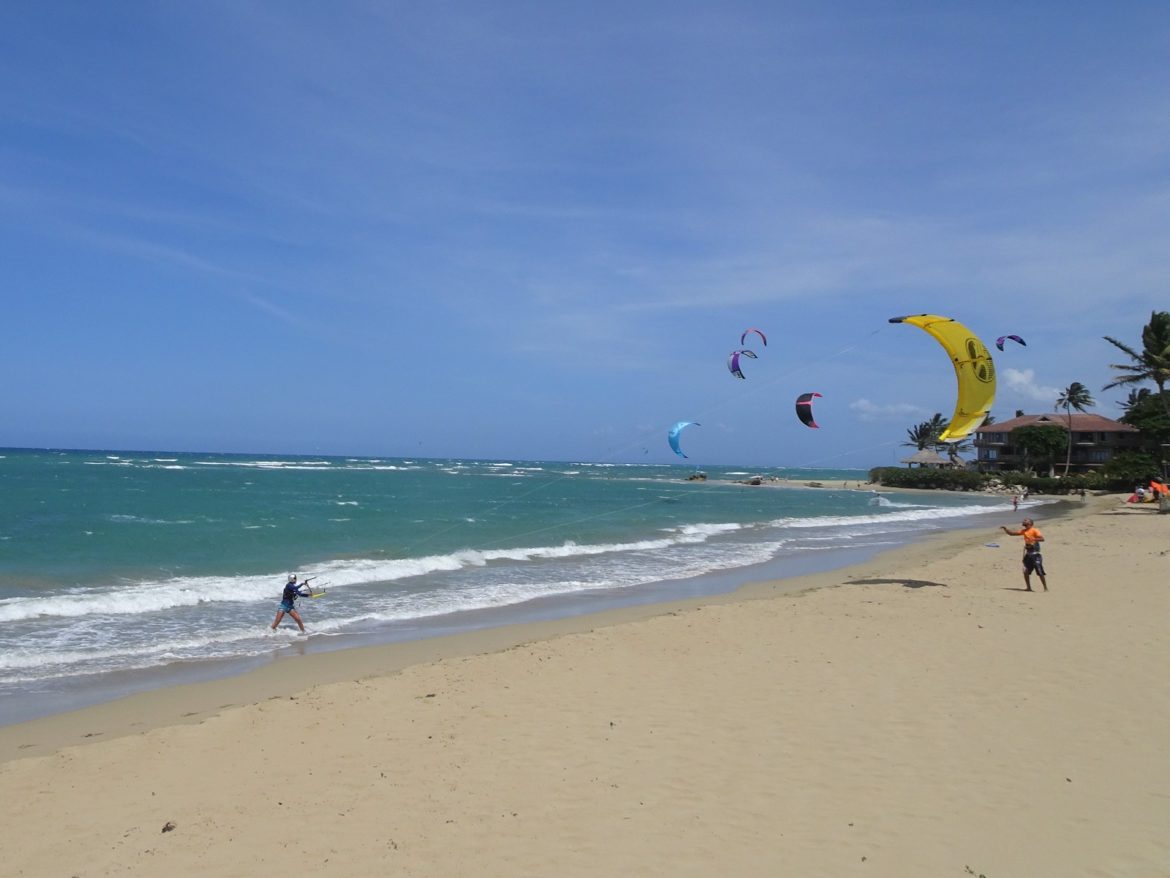 Oana takes kiting lessons, Cabarete, Dominican Republic Oana takes kiting lessons, Cabarete, Dominican Republic