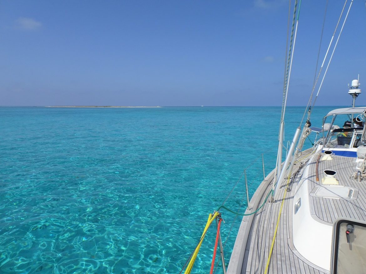 s/v Cloudy Bay anchored at French Cay, Turks & Caicos s/v Cloudy Bay anchored at French Cay, Turks & Caicos