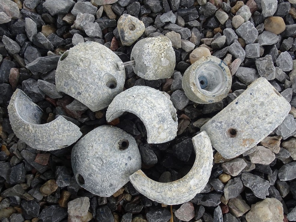 Anodes after 6 months in the water - s/v Cloudy Bay