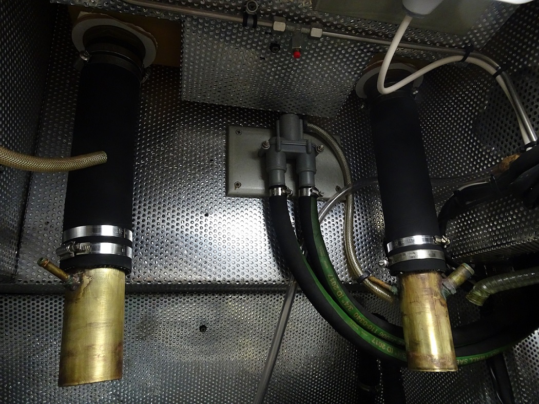 New cockpit drain hoses – s/v Cloudy Bay New cockpit drain hoses - s/v Cloudy Bay