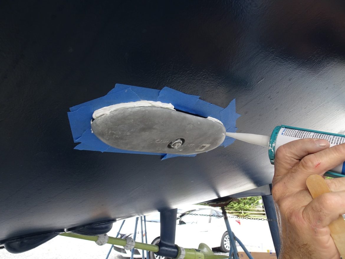 Boat anode installed – s/v Cloudy Bay Boat anode installed - s/v Cloudy Bay