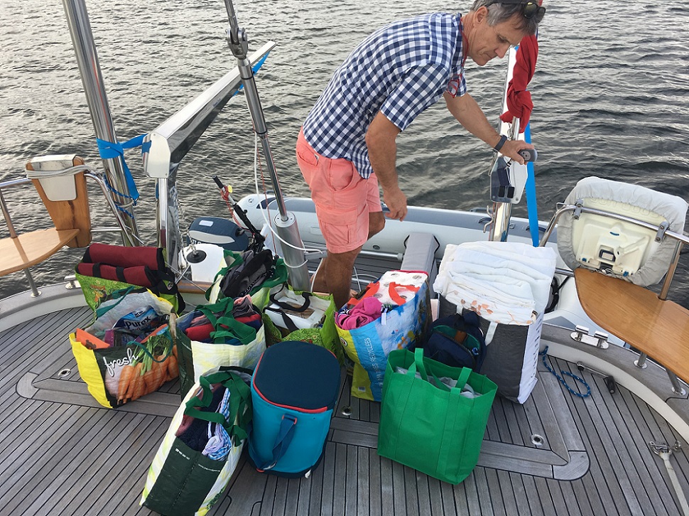 Serious cargo for the dinghy Serious cargo for the dinghy