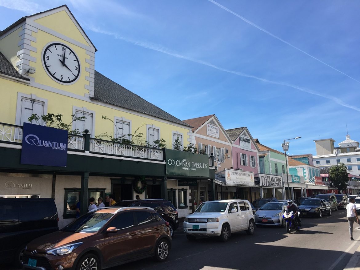 Shopping district for the cruise-liner tourists. Nassau, Bahamas