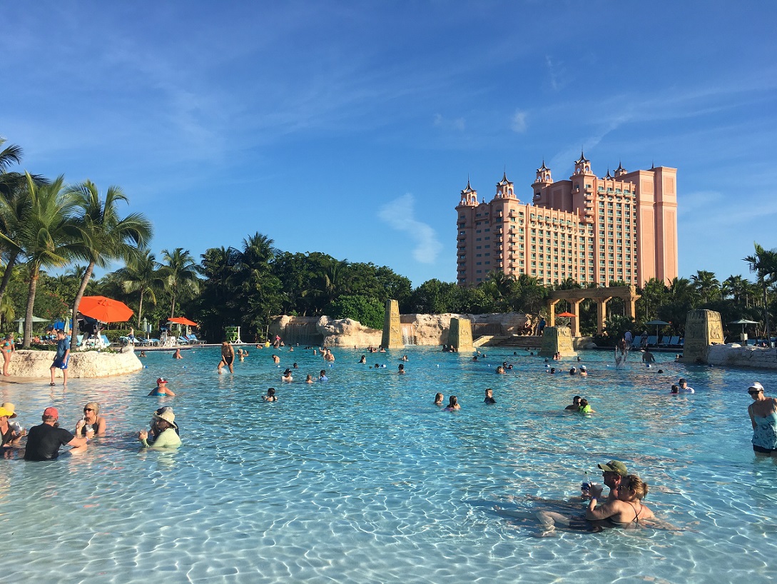 One of the many pools of Atlantis Resort, Nassau, Bahamas