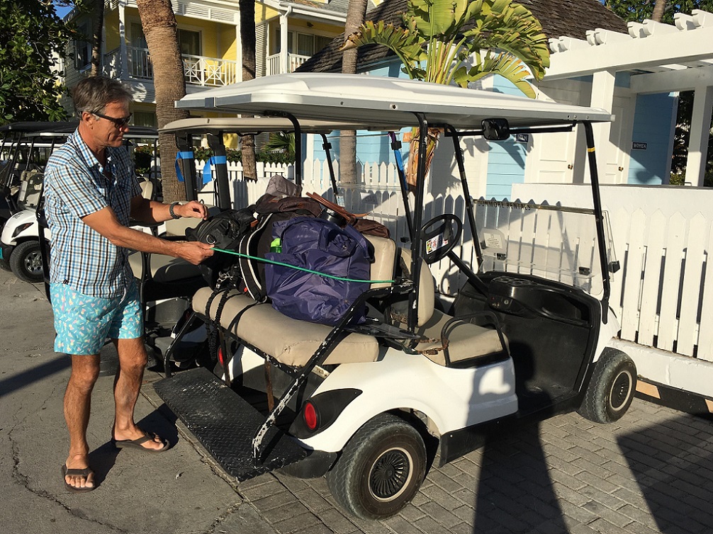 Bidding farewell to the golf cart Bidding farewell to the golf cart