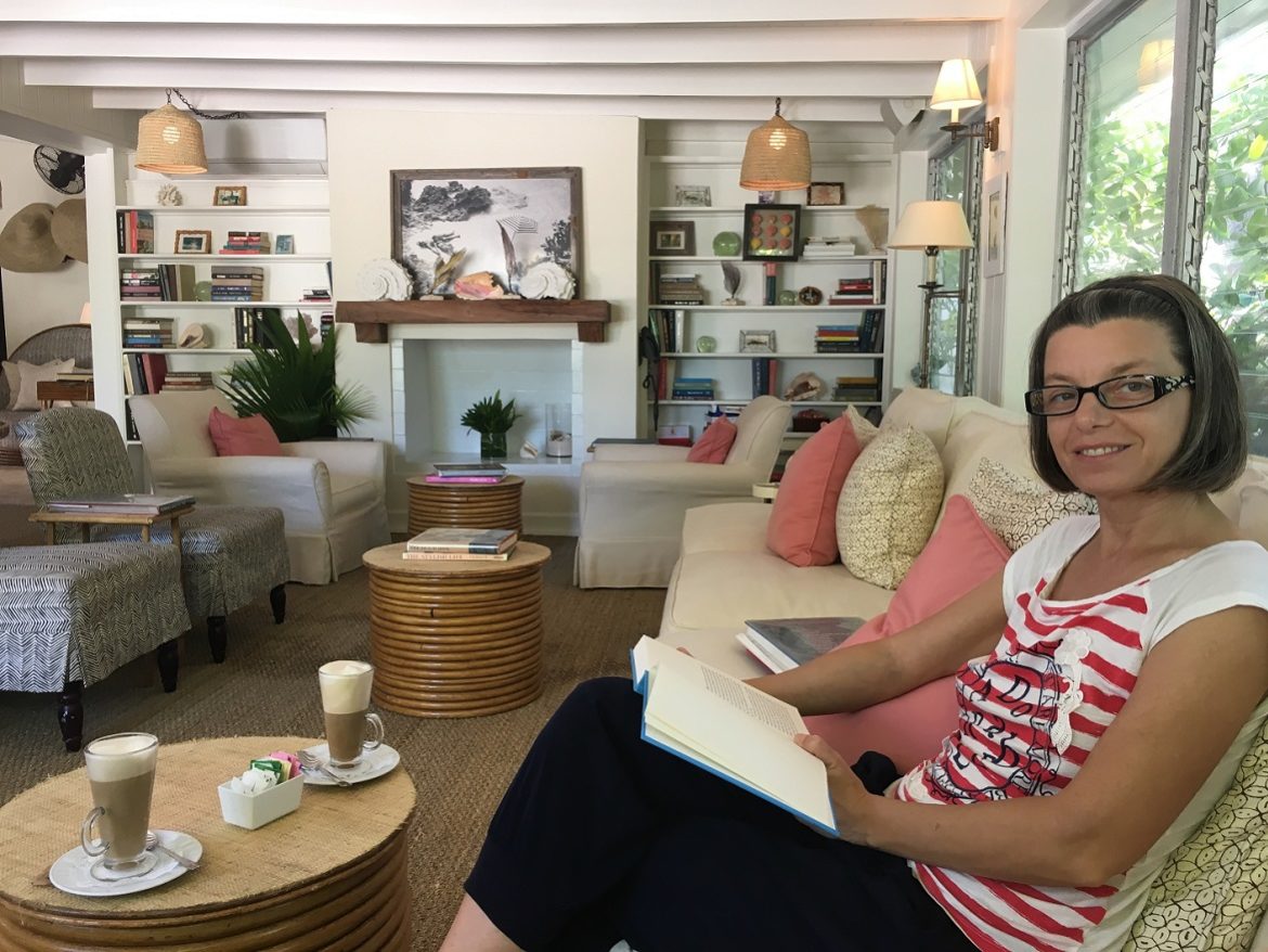 Coffee break at Dunmore Resort, Harbour Island, Bahamas Coffee break at Dunmore Resort, Harbour Island, Bahamas