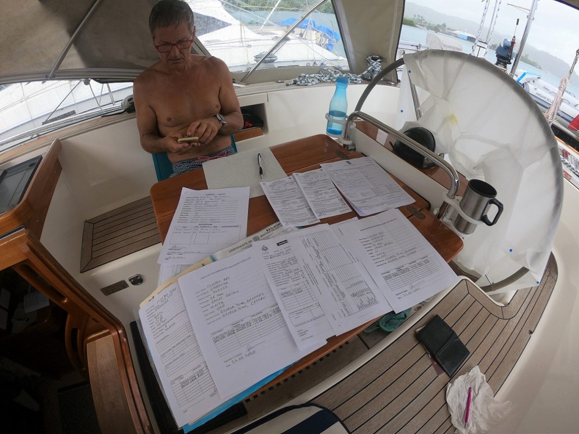 Port Antonio - filling forms for check in