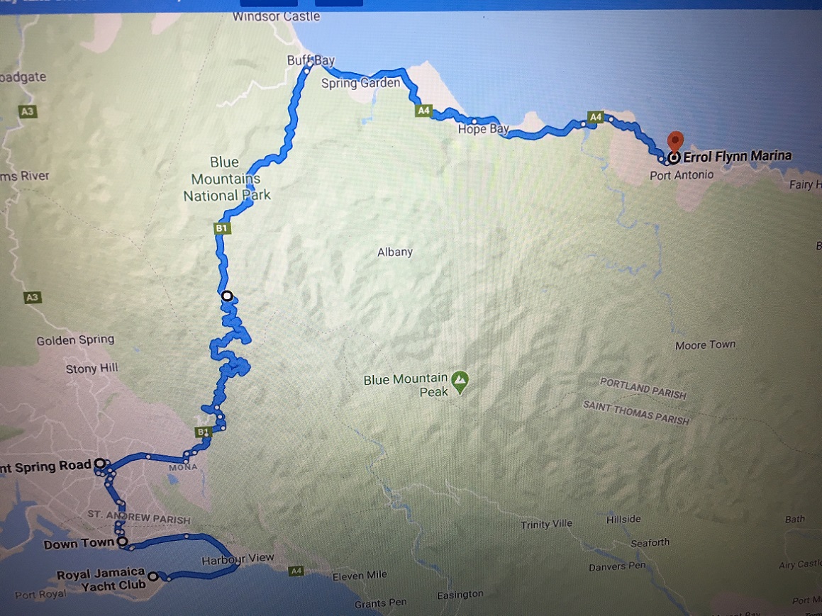 road trip back, Kingston-Port Antonio